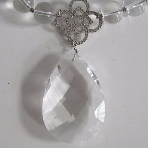 Valeska Crystal Pendant Tear Drop Necklace